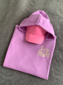 Bluza z kapturem Lawenda S - Dog Mom - Nadanie 24H!