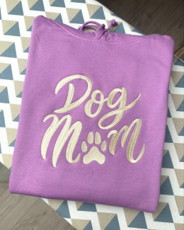 Bluza lawendowa M - Dog Mom - Nadanie 24H!