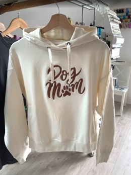 Bluza oversize z haftem (280g) - Dog Mom