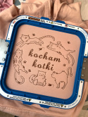 Bluza oversize z haftem (280g) - Kocham kotki