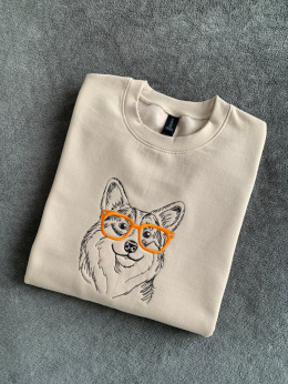 Bluza - Corgi w kolorowych okularach