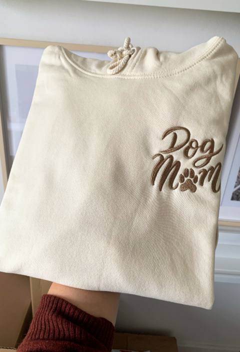Bluza wanilia - Dog Mom Bluza wanilia - Dog Mom