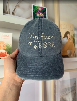 Czapka z daszkiem przecierana - I am fluent in bork