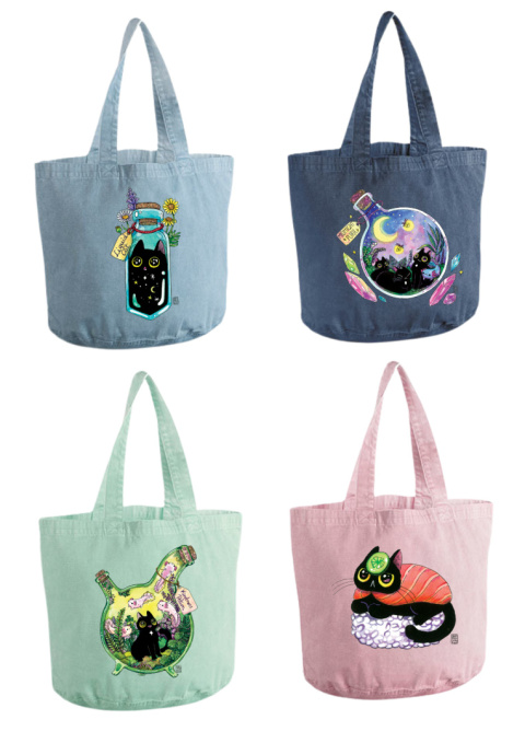 Torba bawełniana jeansowa (340g) - Magiczne koty / Cotton denim bag - Magic Cats Torba bawełniana jeansowa (340g) - Magiczne koty / Cotton denim bag - Magic Cats